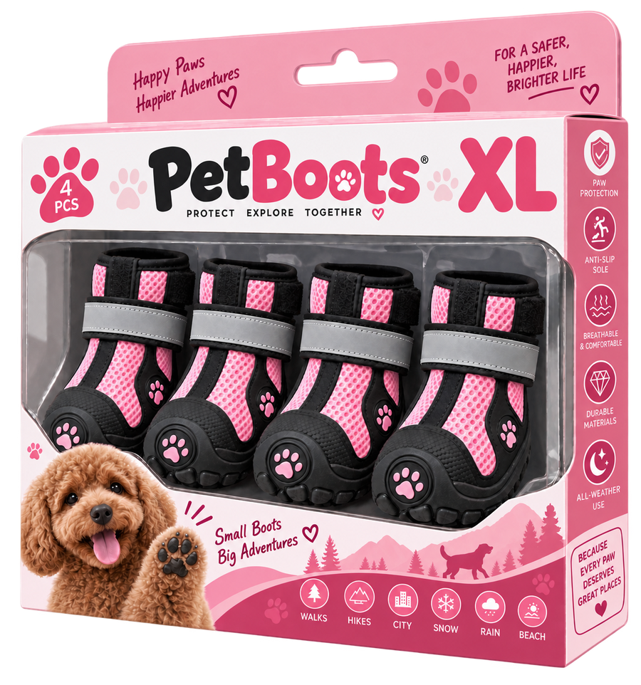 Le scarpette PetBoots — Rosa XL