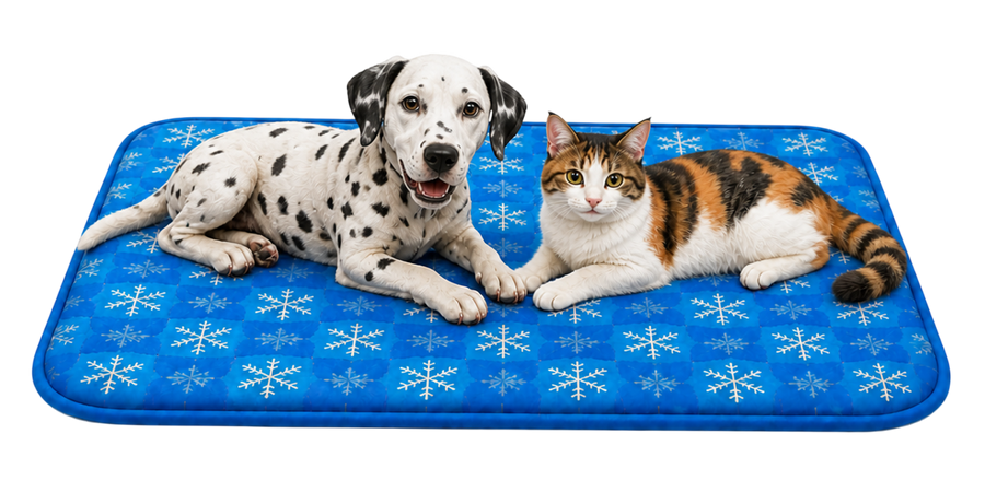 Tappetino PetCarpet con un cane e un gatto sdraiati sopra