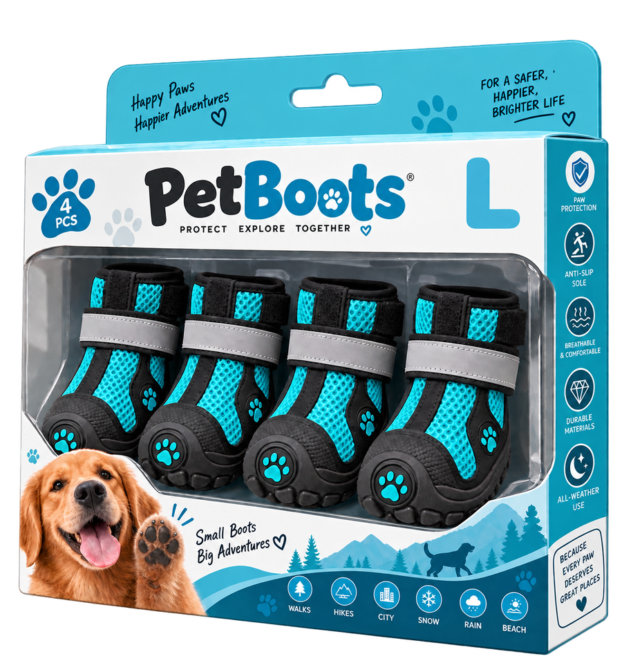 Le scarpette PetBoots — Azzurro L