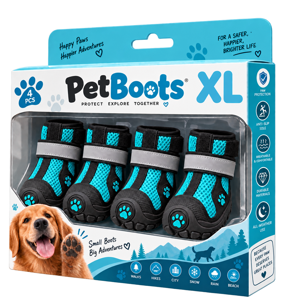 Le scarpette PetBoots — Azzurro XL