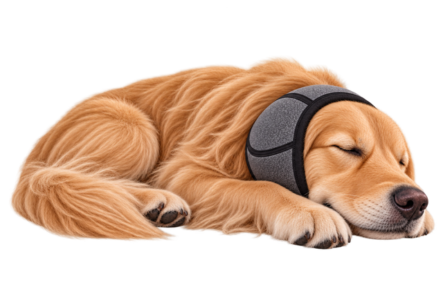 Cane rilassato con i pad imbottiti di PetCalm