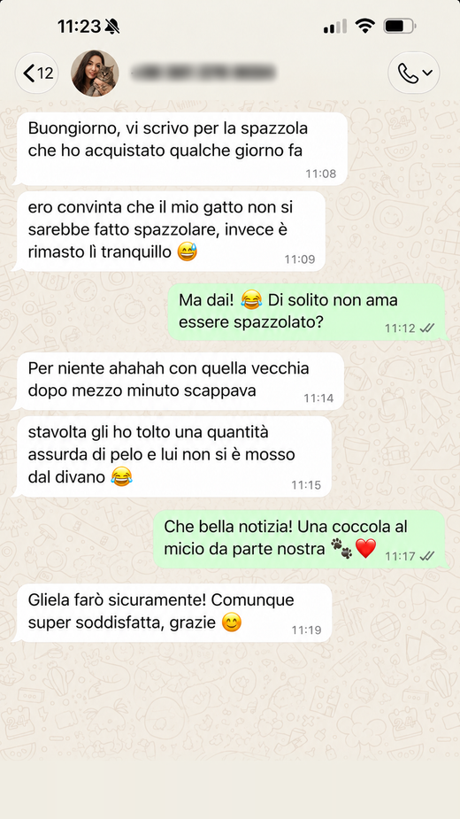 Messaggio di un cliente