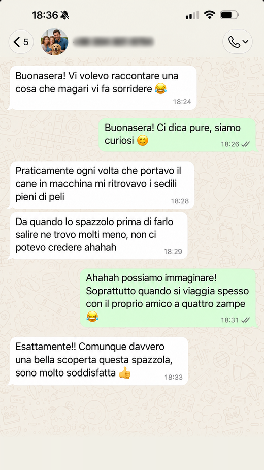 Messaggio di un cliente