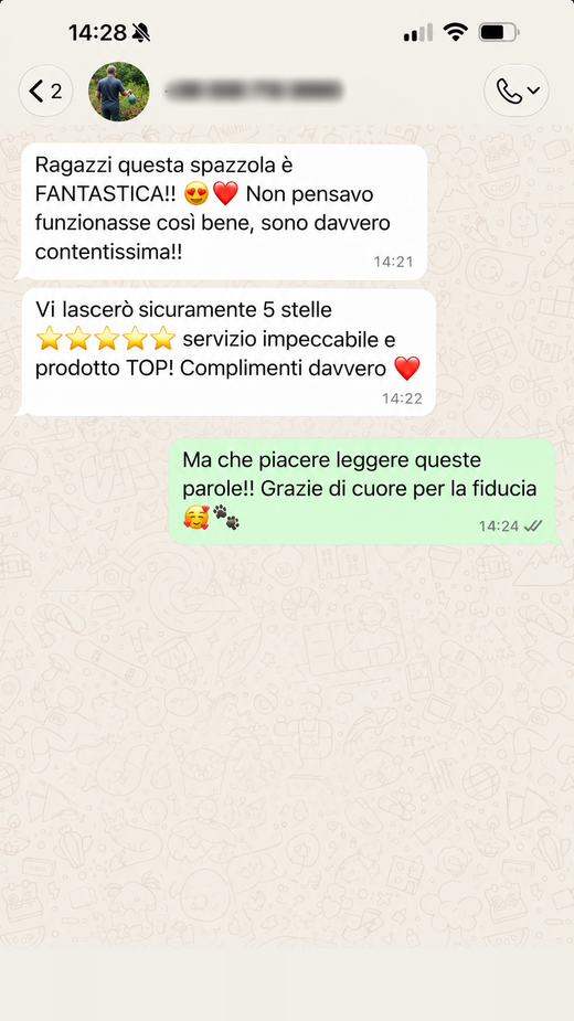 Messaggio di un cliente