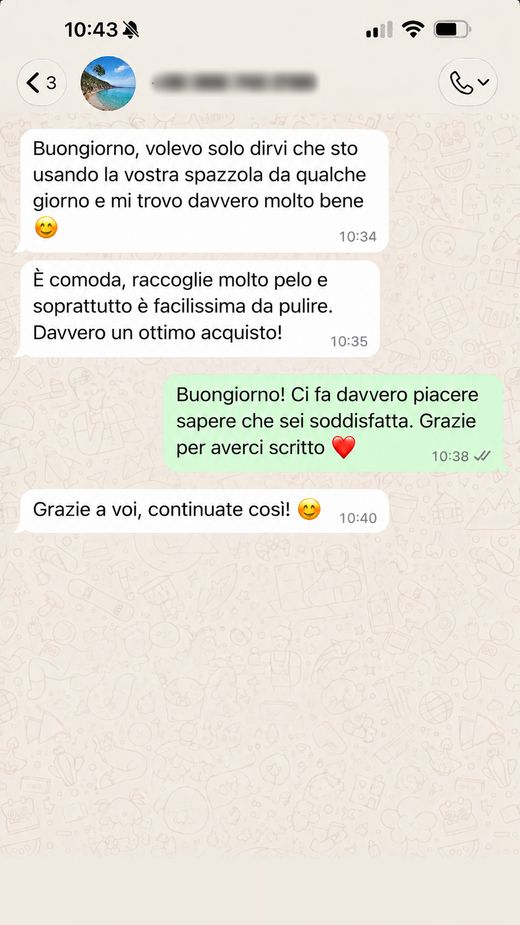 Messaggio di un cliente