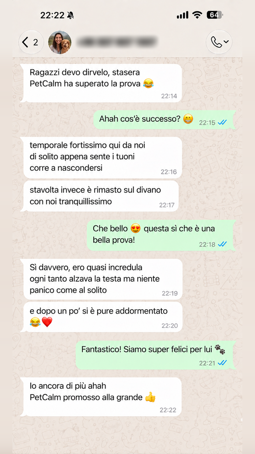 Messaggio di un cliente