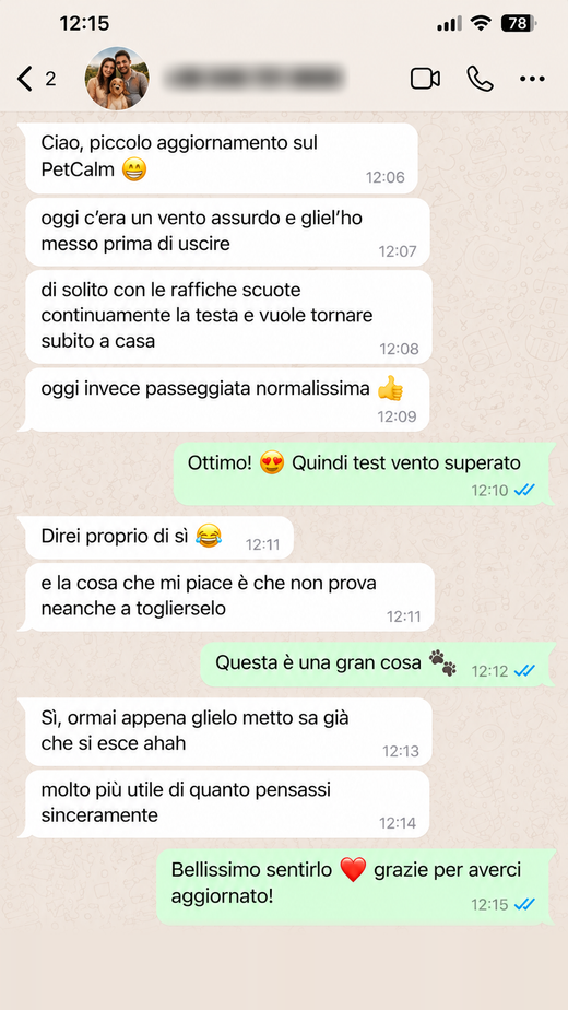 Messaggio di un cliente