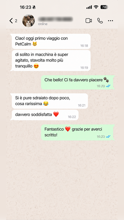 Messaggio di un cliente