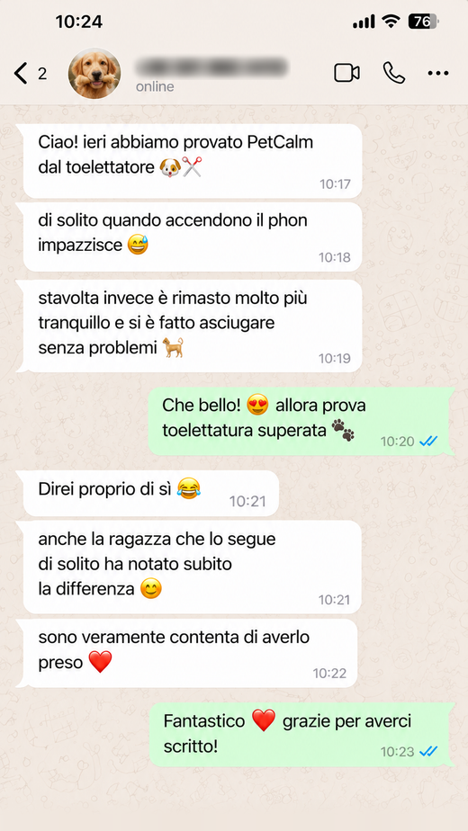 Messaggio di un cliente
