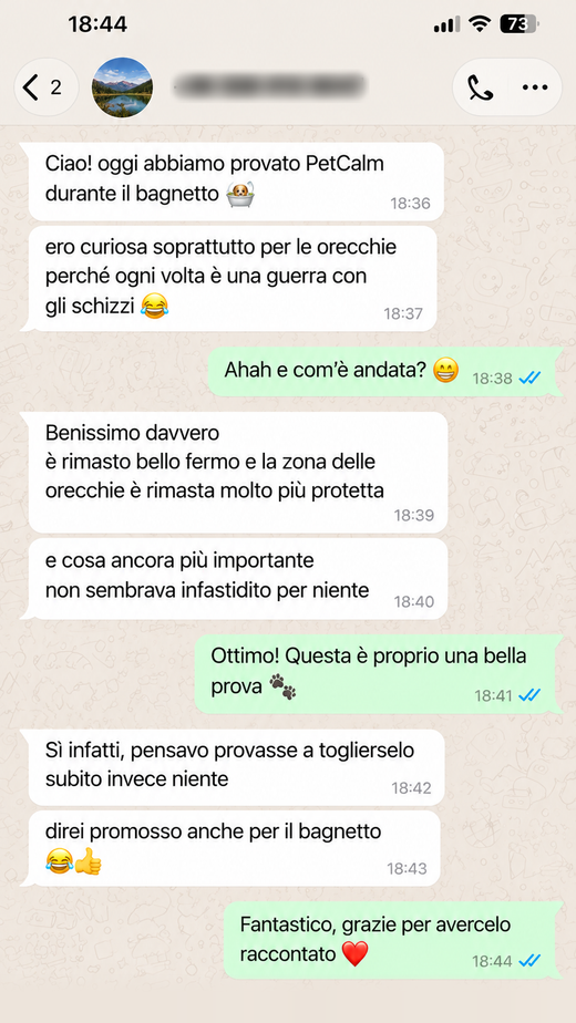 Messaggio di un cliente