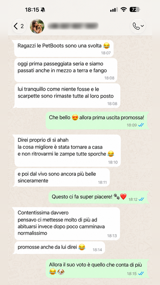 Messaggio di un cliente