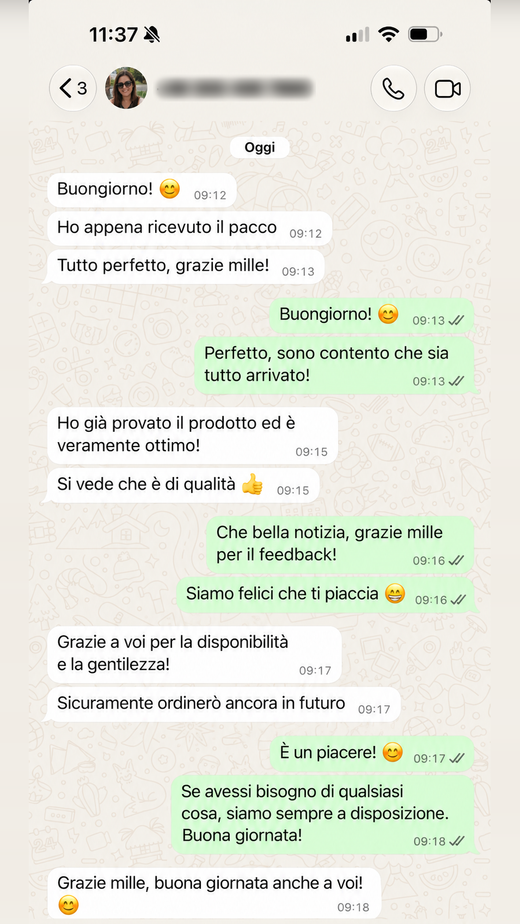 Messaggio di un cliente