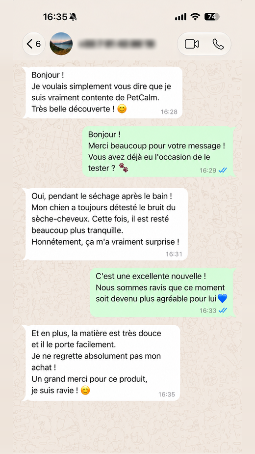 Message d'un client