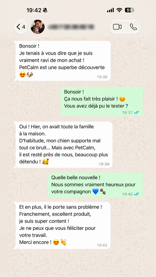 Message d'un client